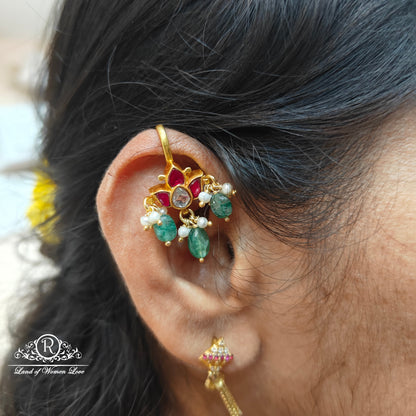 92.5 silver kundan earrings-RCNP005