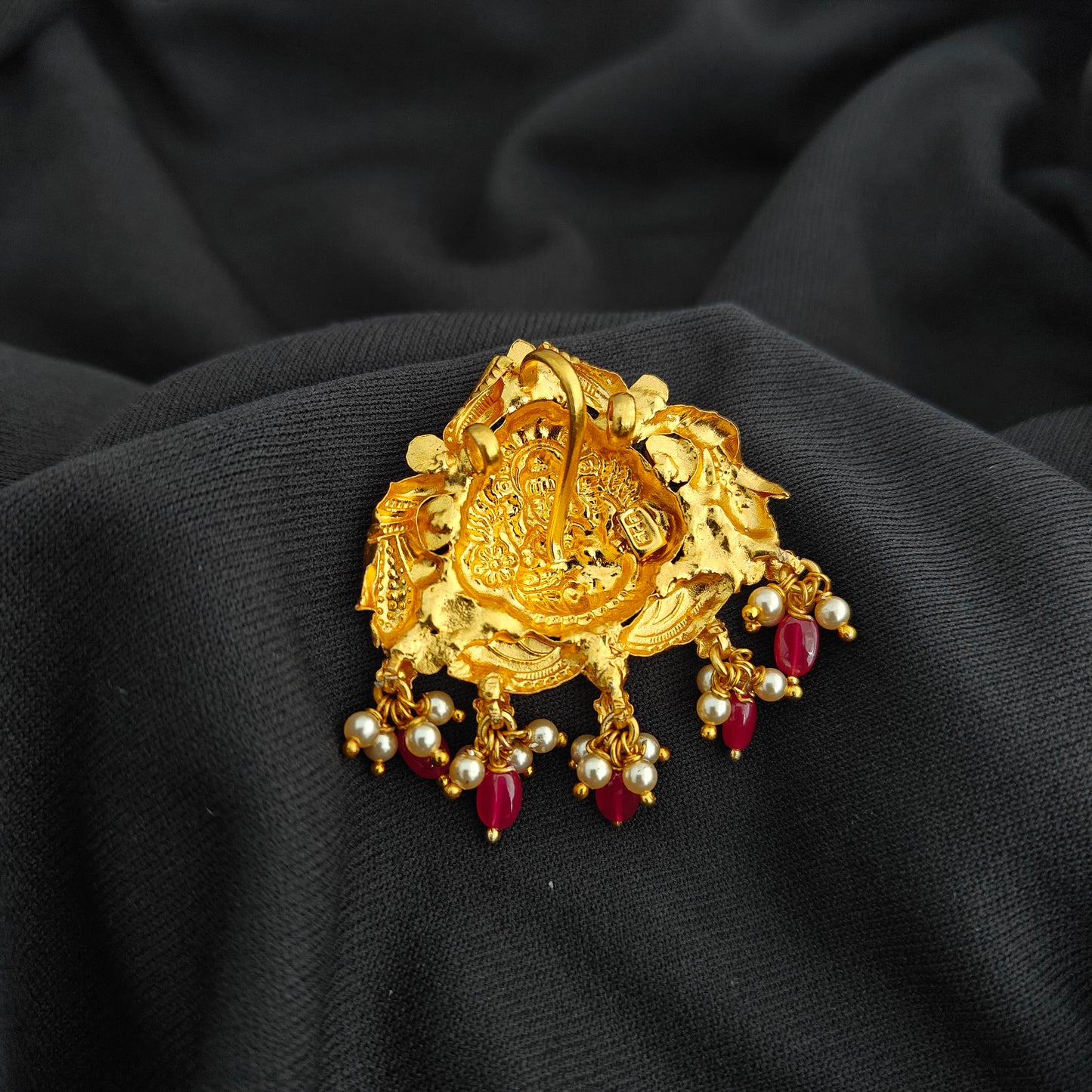 92.5 Silver With Gold Polish Lakshmi Devi Desgin pendant -RCV360