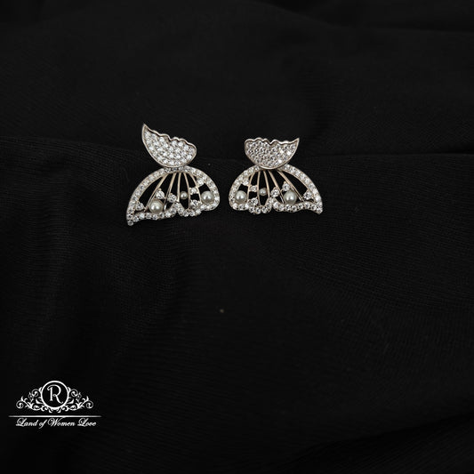 92.5 SILVER BUTTERFLY EARRINGS-RCG304