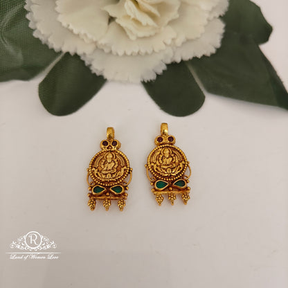 92.5-SILVER LAKSHMI DEVI SIDE LOCKETS -RCZ1043