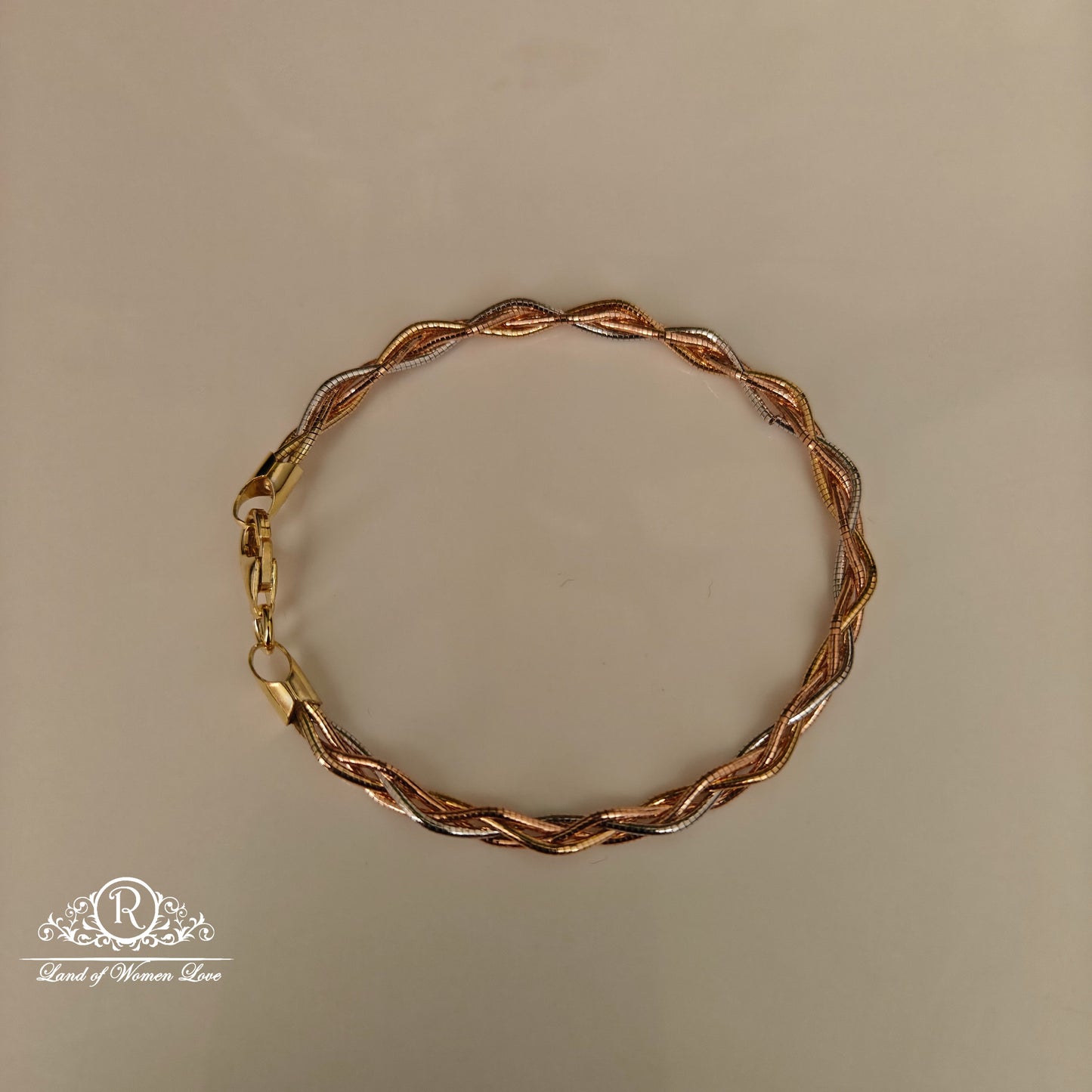 92.5 SILVER TWO TONE BRACELET -RCG341