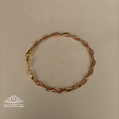 92.5 SILVER TWO TONE BRACELET -RCG341