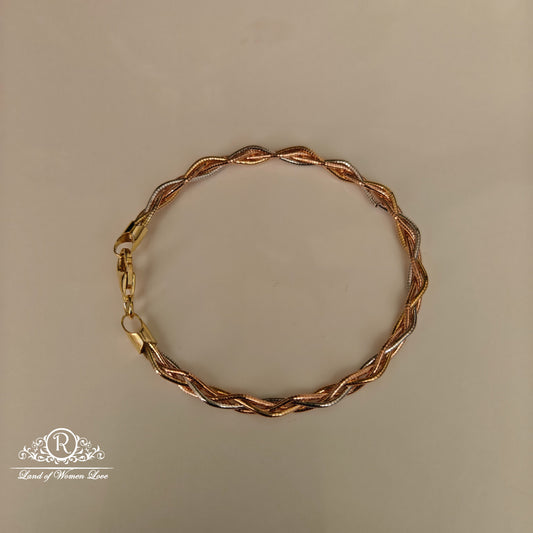 92.5 SILVER TWO TONE BRACELET -RCG341