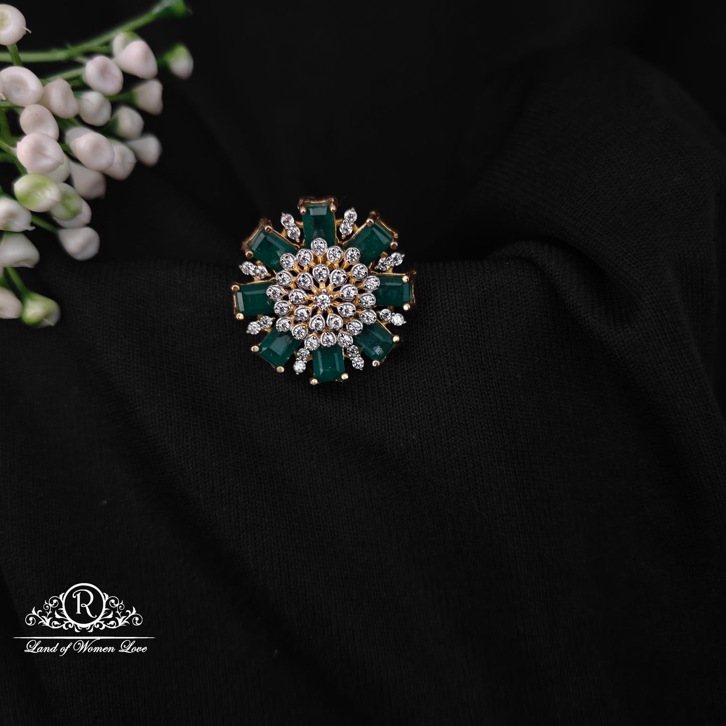 92.5 SILVER DIAMOND FINISHING  PENDANT-RCM1404