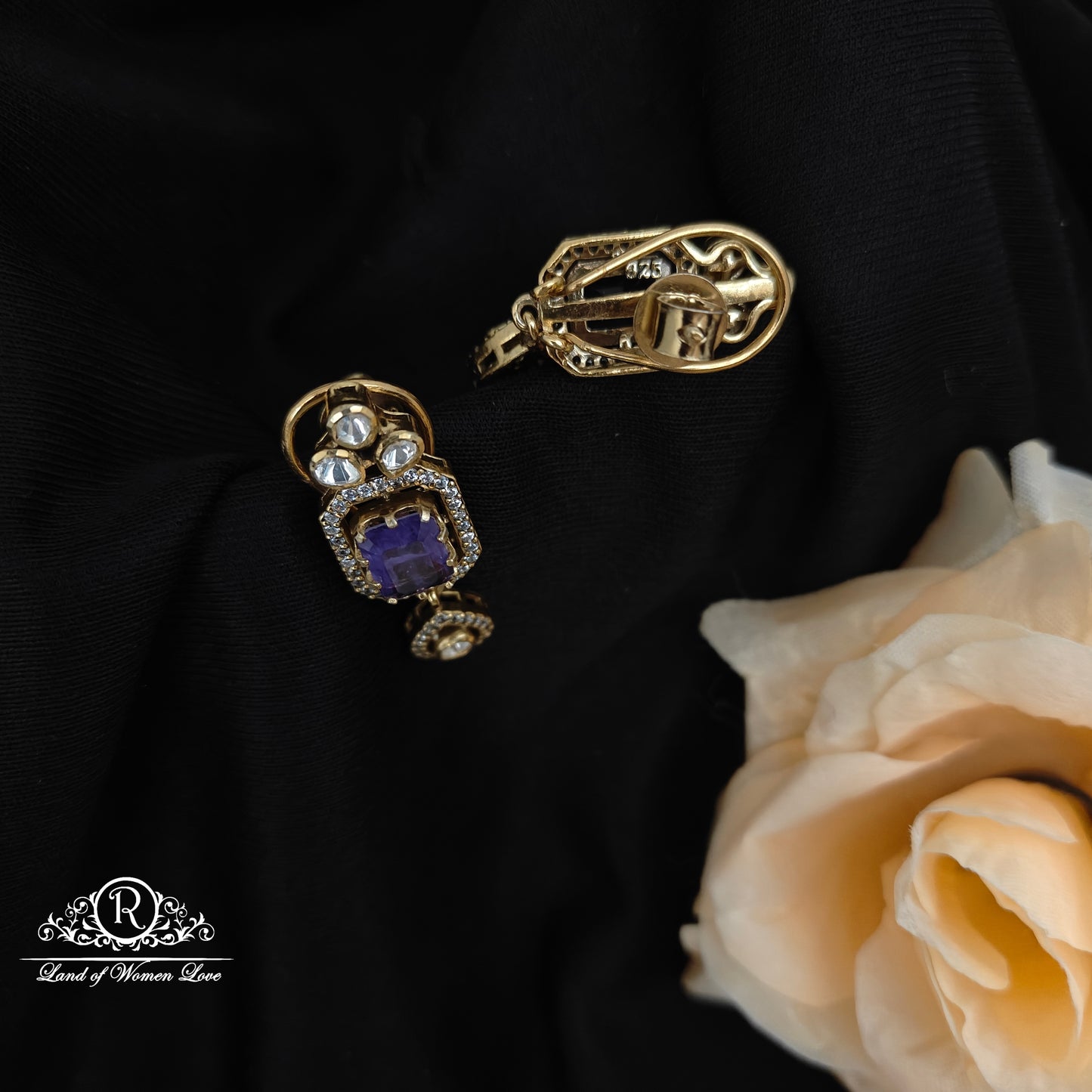 92.5 Silver Mossinate Earrings -RCMJ273