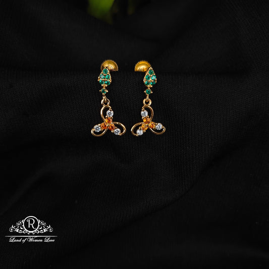 92.5 SILVER STONE EARRINGS-RCHD045