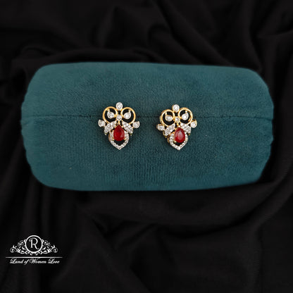 92.5 SILVER DIAMOND FINISHING EARRINGS-RCM1477