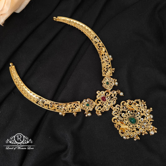 92.5 silver peacock design kante with hangings-RCMB046