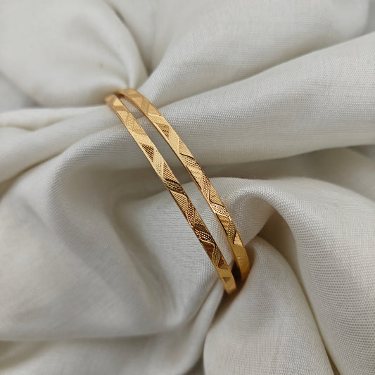 92.5 Silver With Gold Polish Bangles-RCHD0129-1