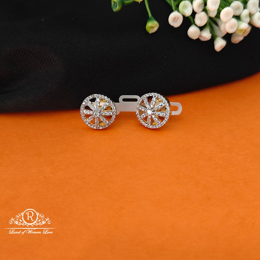 92.5 SILVER Diamond Finishing Earrings-RCCP103-1