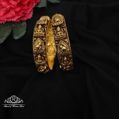 92.5  SILVER LAKSHMI DEVI BANGLES -RCM1378