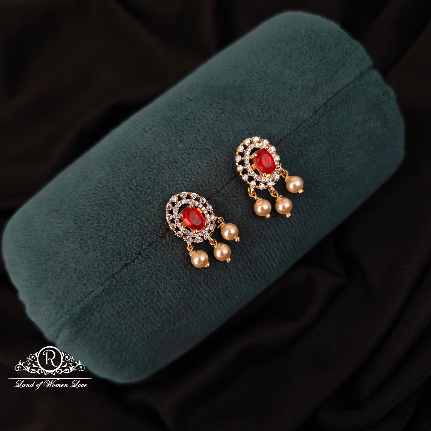 92.5 SILVER DIAMOND FINISHING EARRINGS-RCM1470
