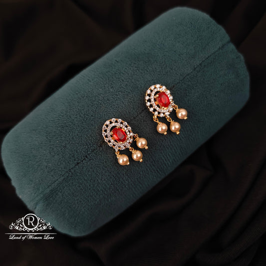 92.5 SILVER DIAMOND FINISHING EARRINGS-RCM1470