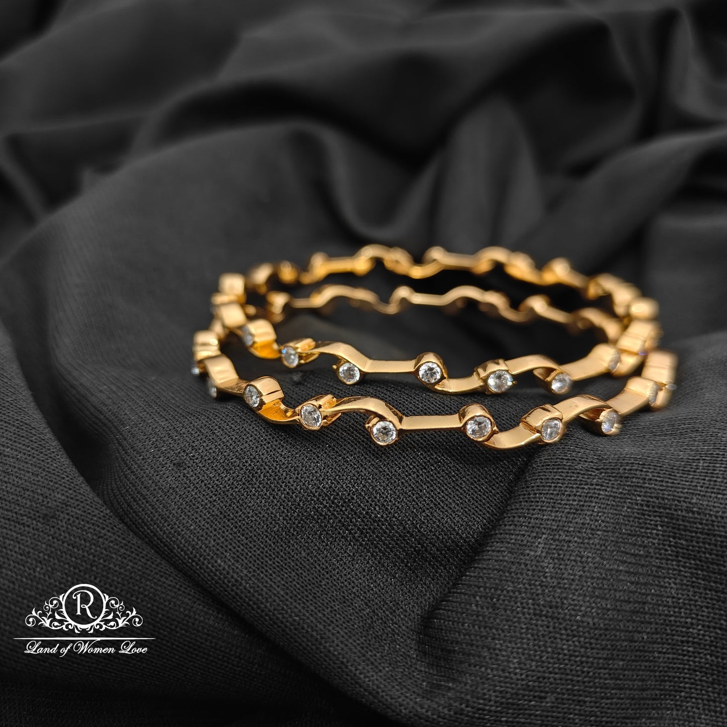92.5 silver white stone bangles-RCM1628