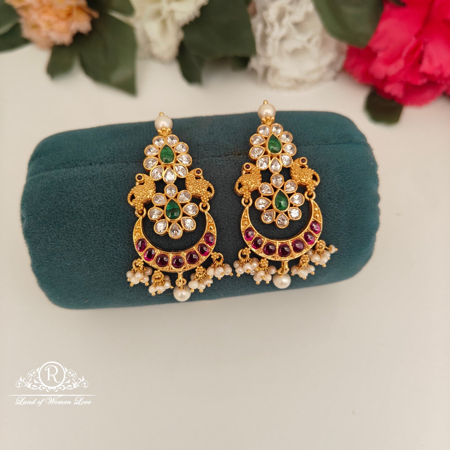 92.5 Silver Peacock Earrings -RCH1199