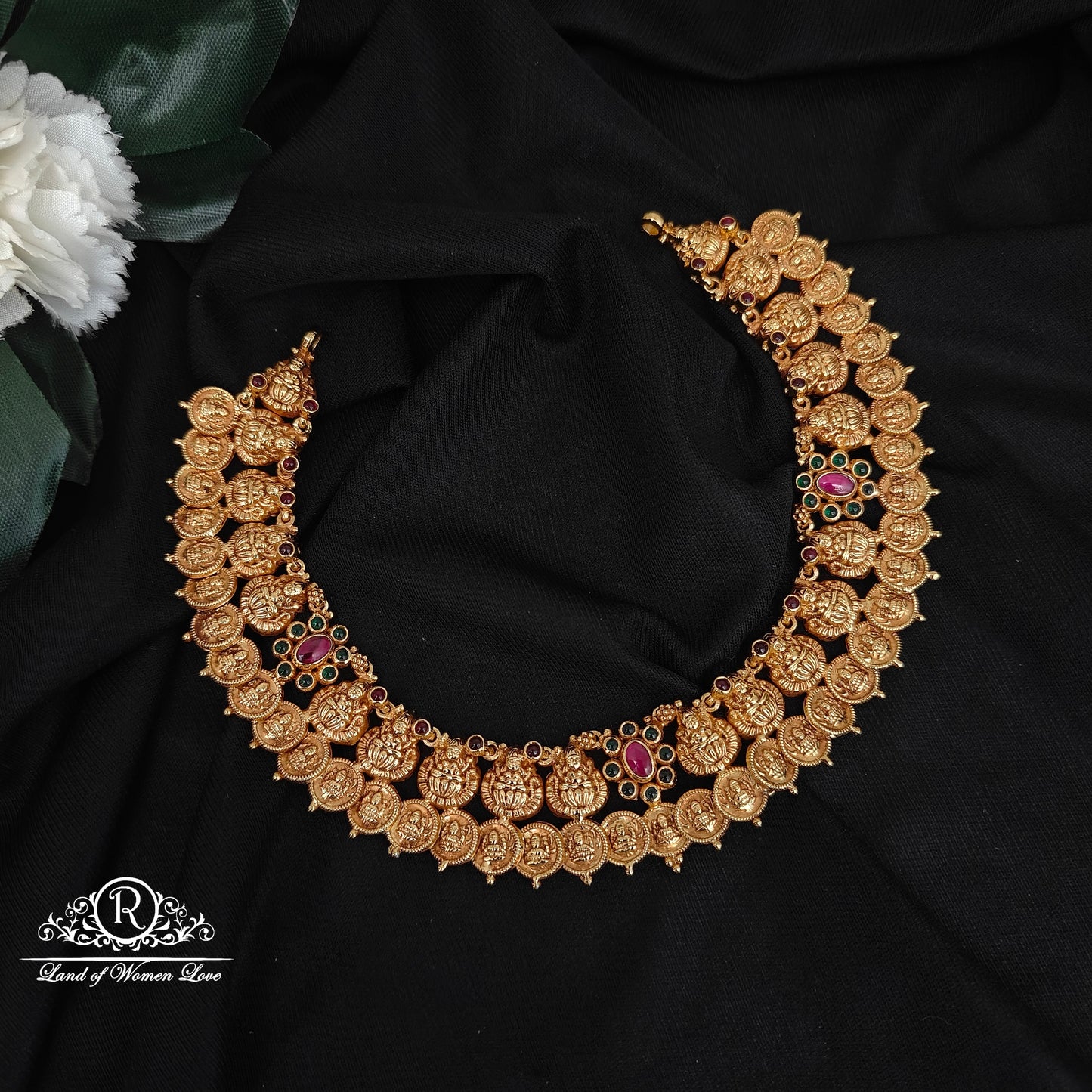 92.5 SILVER LAKSHMI DEVI NECKLACE -RCHD013