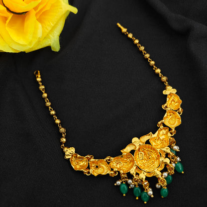 92.5 Silver  lakshmi devi Necklace design-RCV354