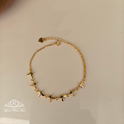 92.5 SILVER GOLD TONE BRACELET -RCG352