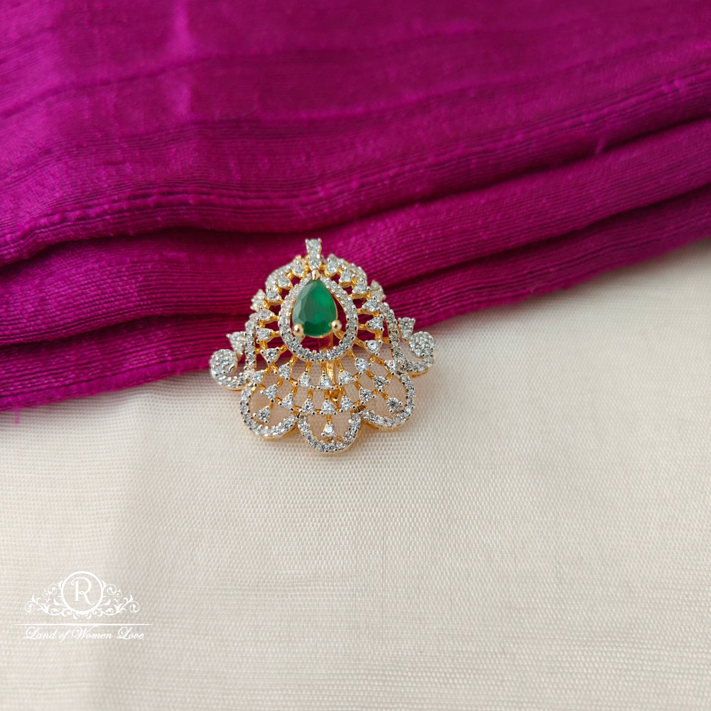 92.5 SILVER Diamond Finishing Pendant-RCSB012