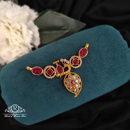 92.5-SILVER PEACOCK DESGIN MALA LOCKET -RCM1521