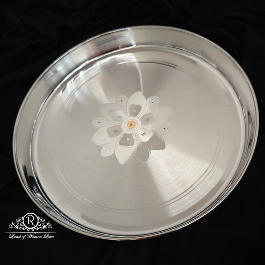 SILVER LUNCH PLATE -RCRSS087