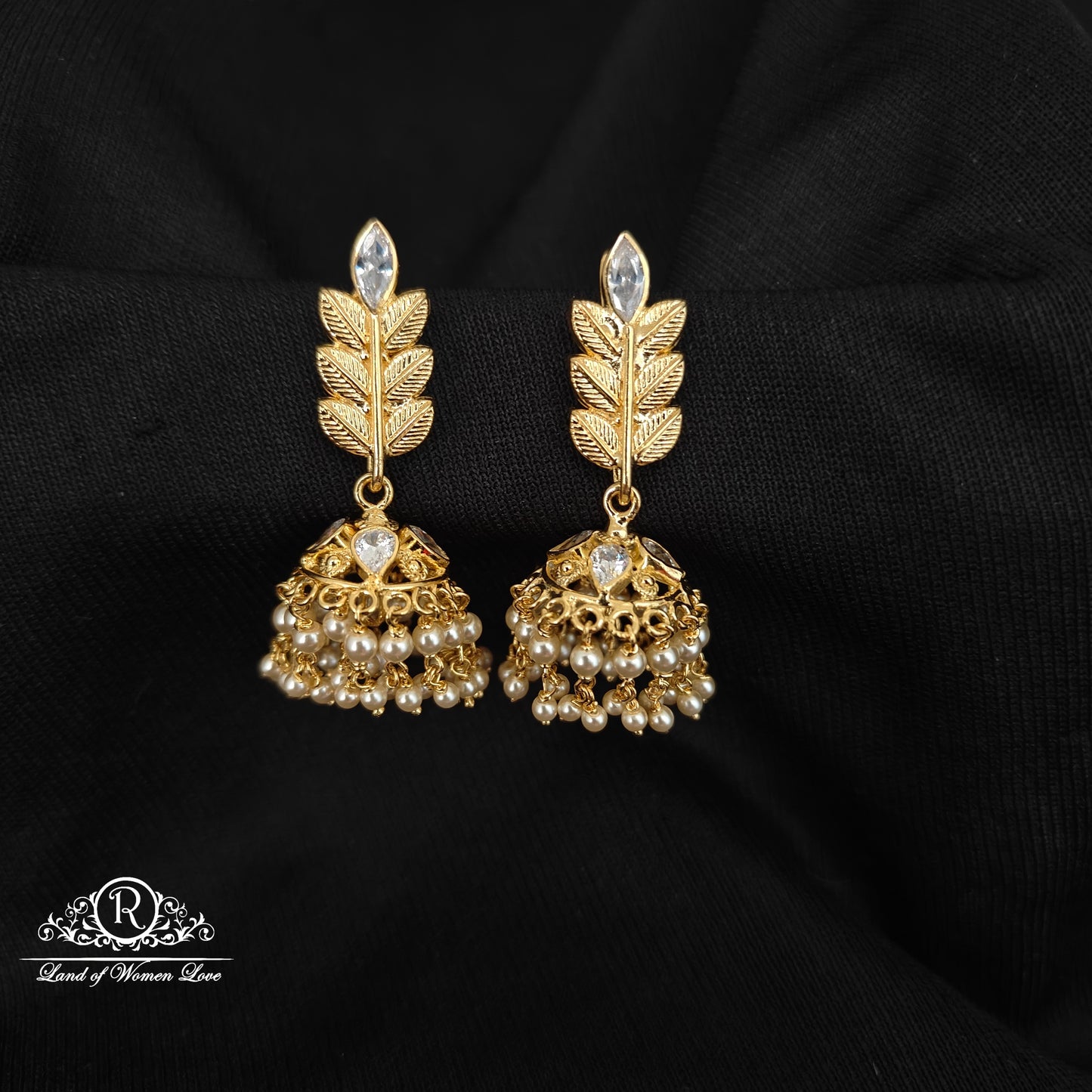 92.5 SILVER MANGO DESGIN HOOK MODEL  CHANGEABLE JUMKAS DESGIN EARRINGS-RCBH036