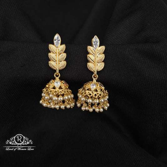 92.5 SILVER MANGO DESGIN HOOK MODEL  CHANGEABLE JUMKAS DESGIN EARRINGS-RCBH036