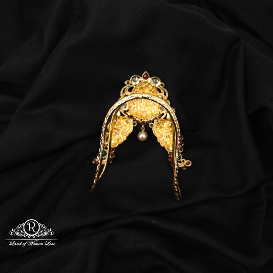 92.5 silver Radha Krishna Vanki with pearl hangings-RCMB049