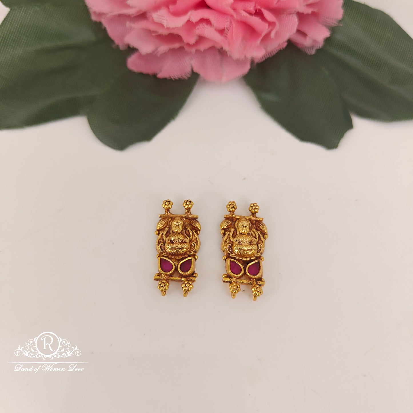 92.5-SILVER LAKSHMI DEVI SIDE LOCKETS -RCZ1055