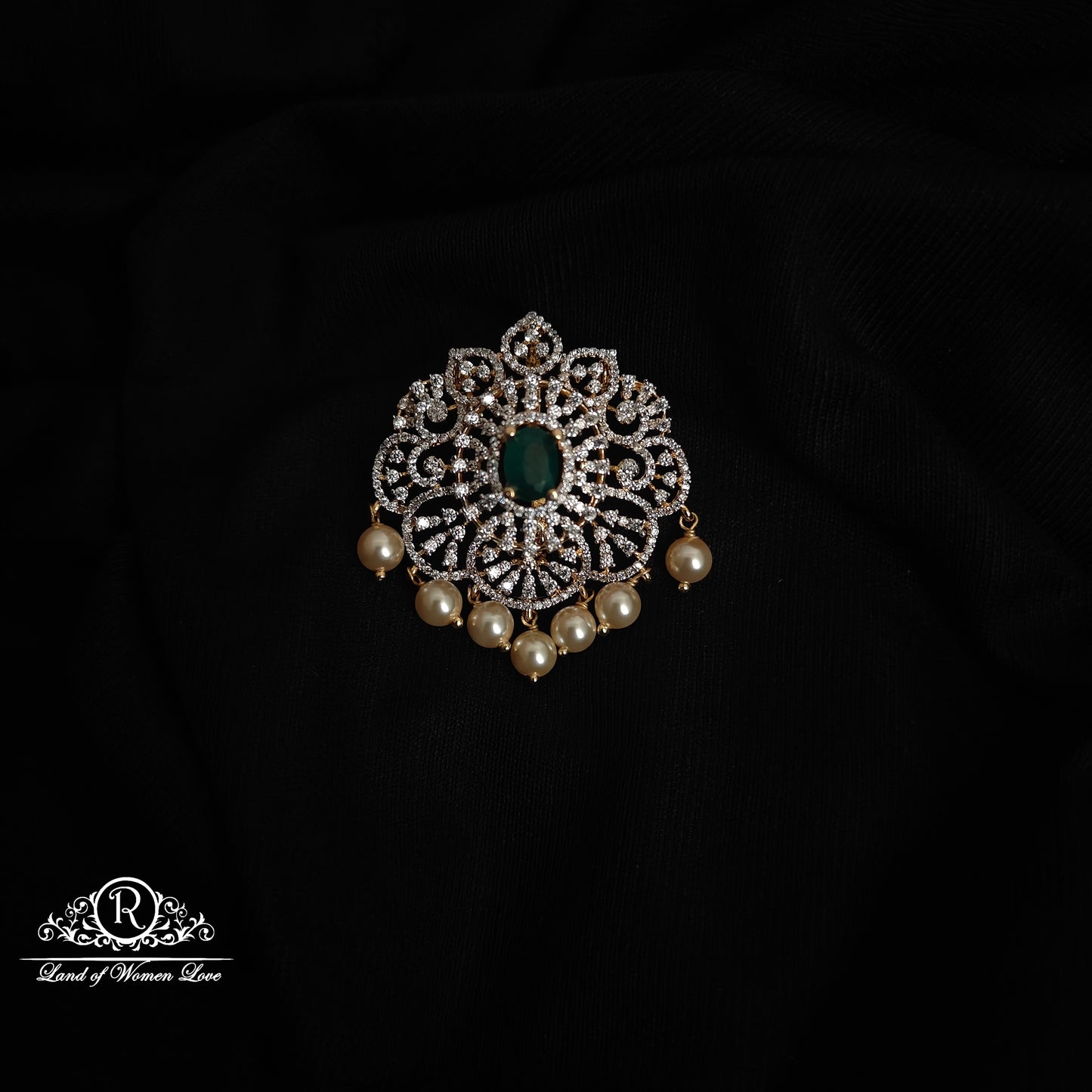 92.5 SILVER DIAMOND FINISHING PENDANT-RCM1462