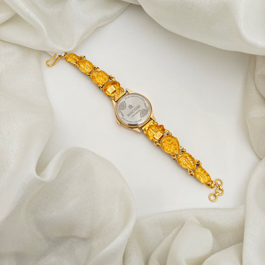 92.5-Silver With Gold Polish Watch Desgin-RCV433