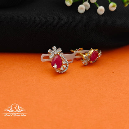 92.5 SILVER Diamond Finishing Earrings-RCCP107-1