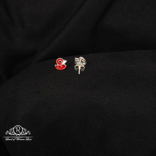 92.5 silver duck design kids earrings -RCHS33-11