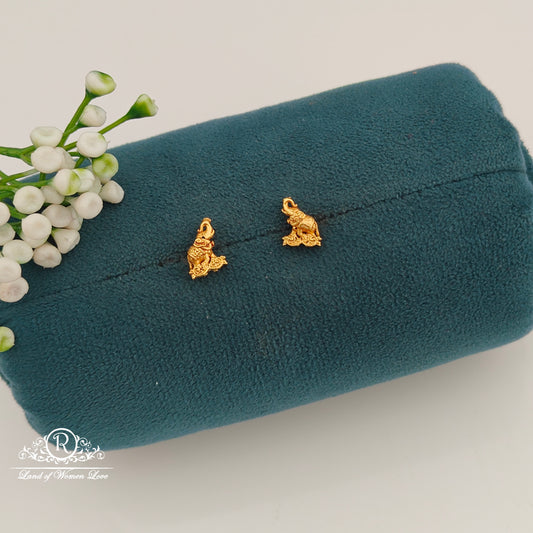 92.5 Silver Small Elephant  Earrings-RCR007