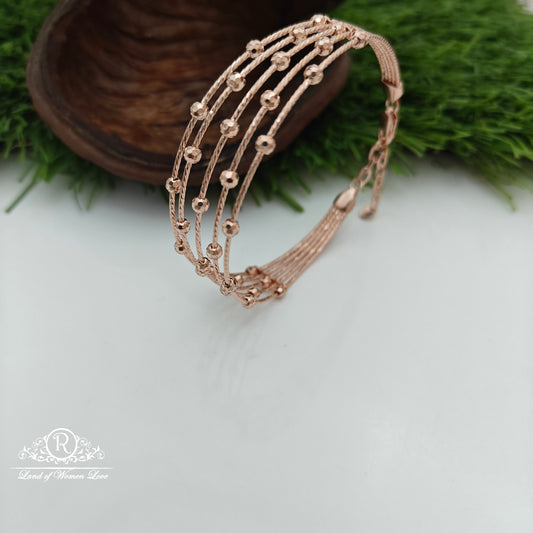 92.5 Silver Rose Gold Polish  Bracelet-RCSS013
