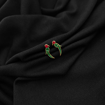 92.5 silver parrot design earrings -RCKJ02