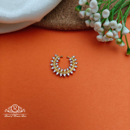 92.5 SILVER Diamond Finishing Nose Pin-RCCP473