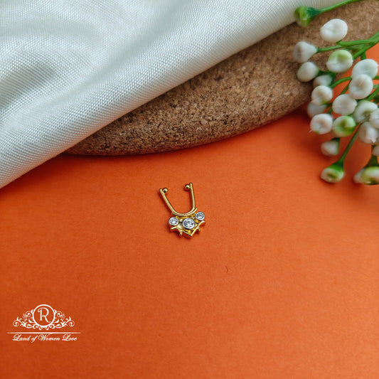 92.5 SILVER Diamond Finishing Nose Pin-RCCP75-1