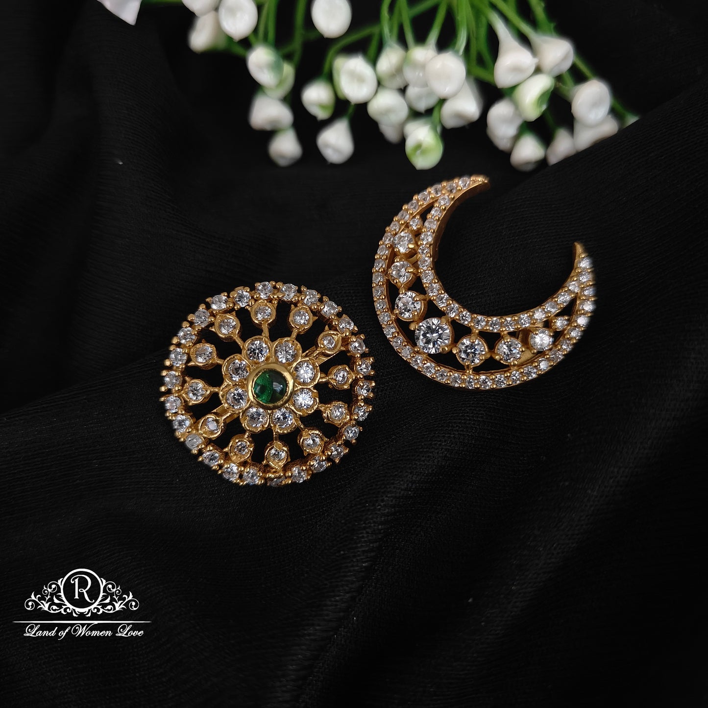 92.5 silver simple and Cute suryachandra hair accessories -RCL77