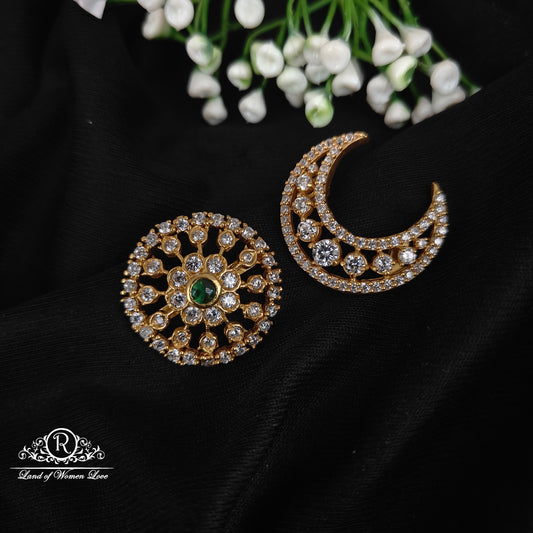 92.5 silver simple and Cute suryachandra hair accessories -RCL77