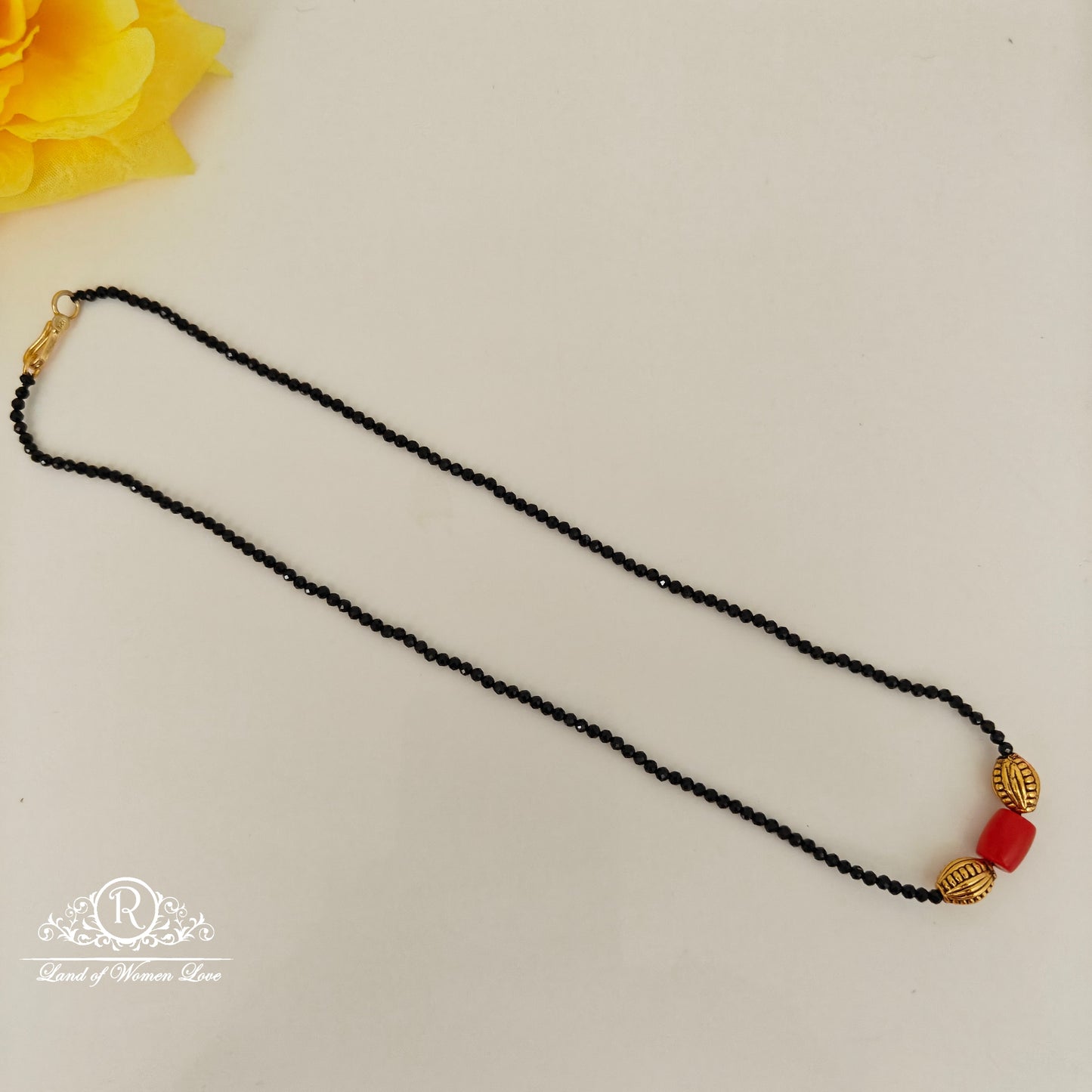92.5 SILVER BLACK BEADS -RCH1251