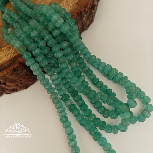 MONALISA PUMPKIN GREEN BEADS -RCJM107