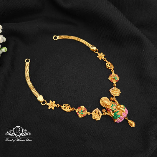 92.5 Silver lakshmidevi design necklace-RCR121
