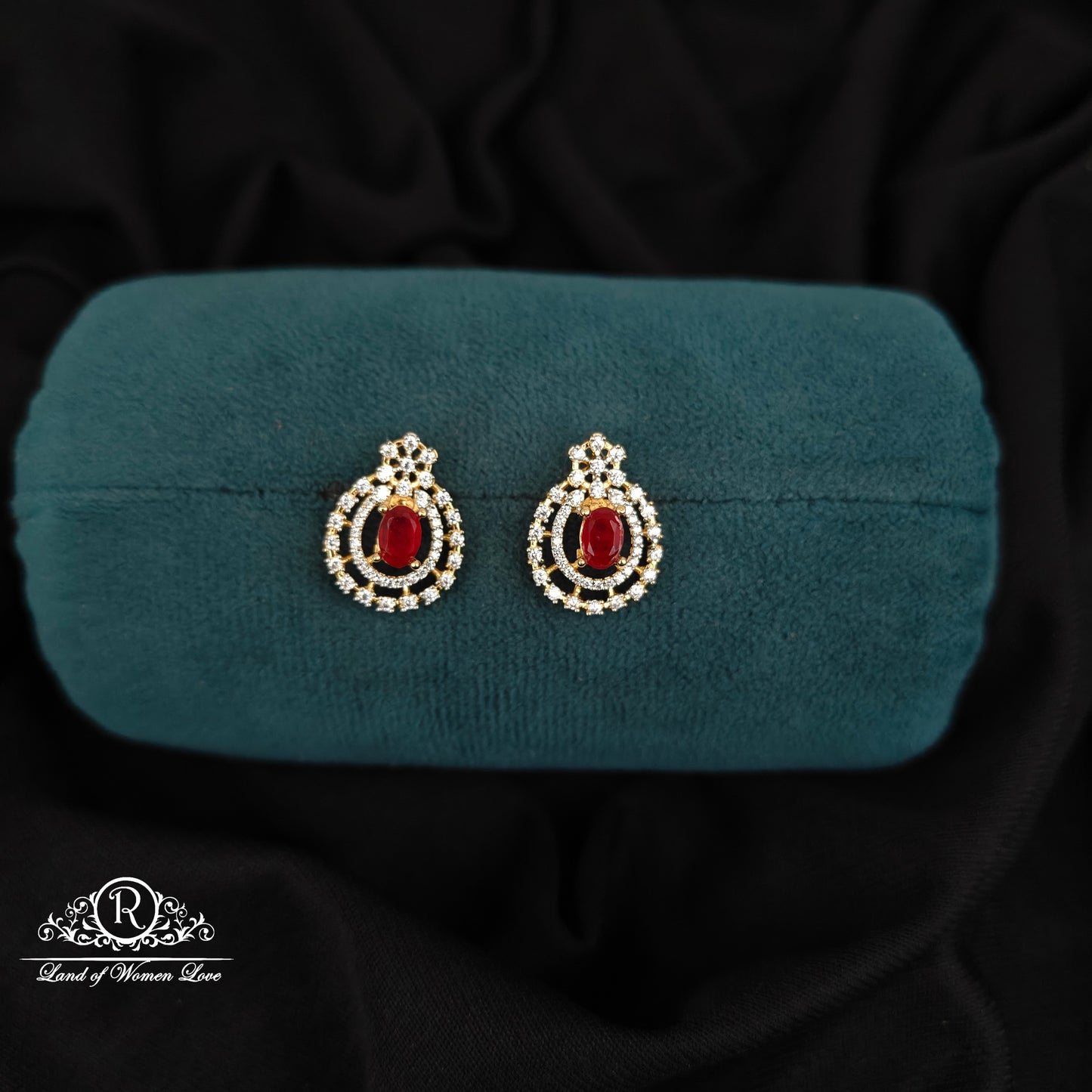 92.5 SILVER DIAMOND FINISHING EARRINGS-RCM1475