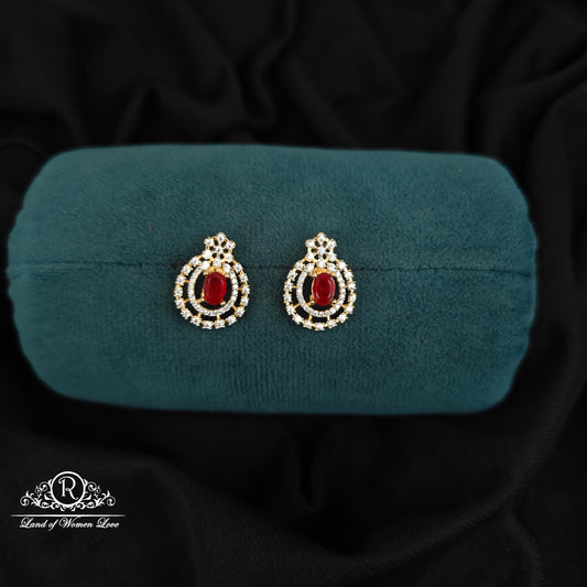 92.5 SILVER DIAMOND FINISHING EARRINGS-RCM1475
