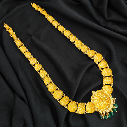92.5 Silver  lakshmi devi Haram design-RCV329
