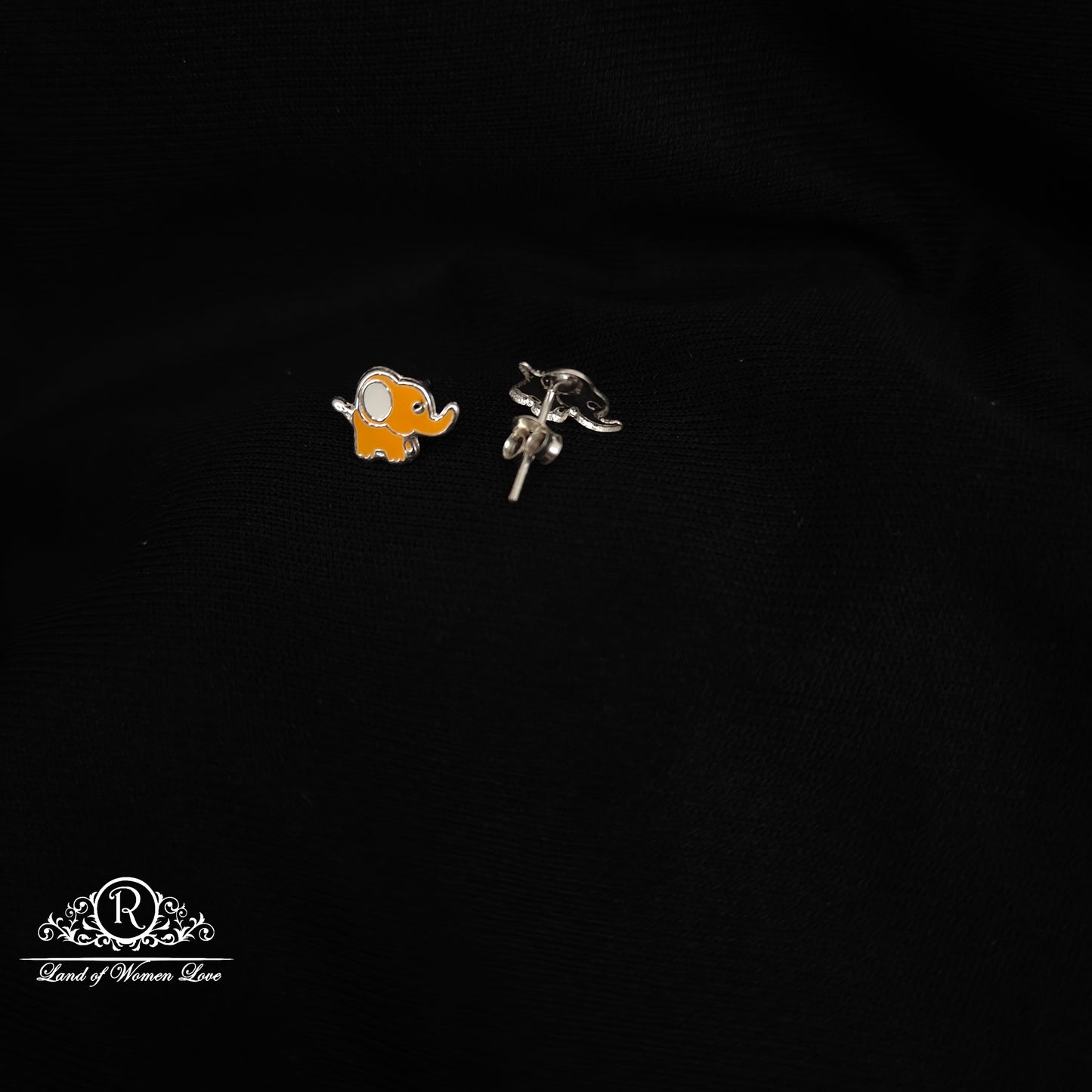 92.5 Silver Elephant Kids Earrings-RCHS62