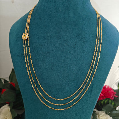 92.5 Silver with gold polish chandra haram RCH1313