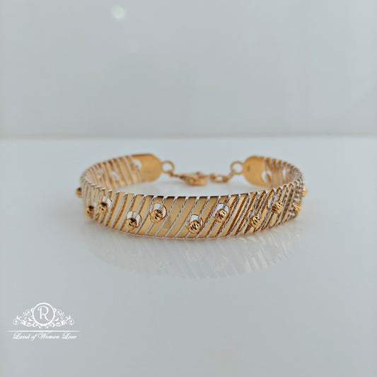 92.5 silver 2 tone italian Bracelet-RCMC007