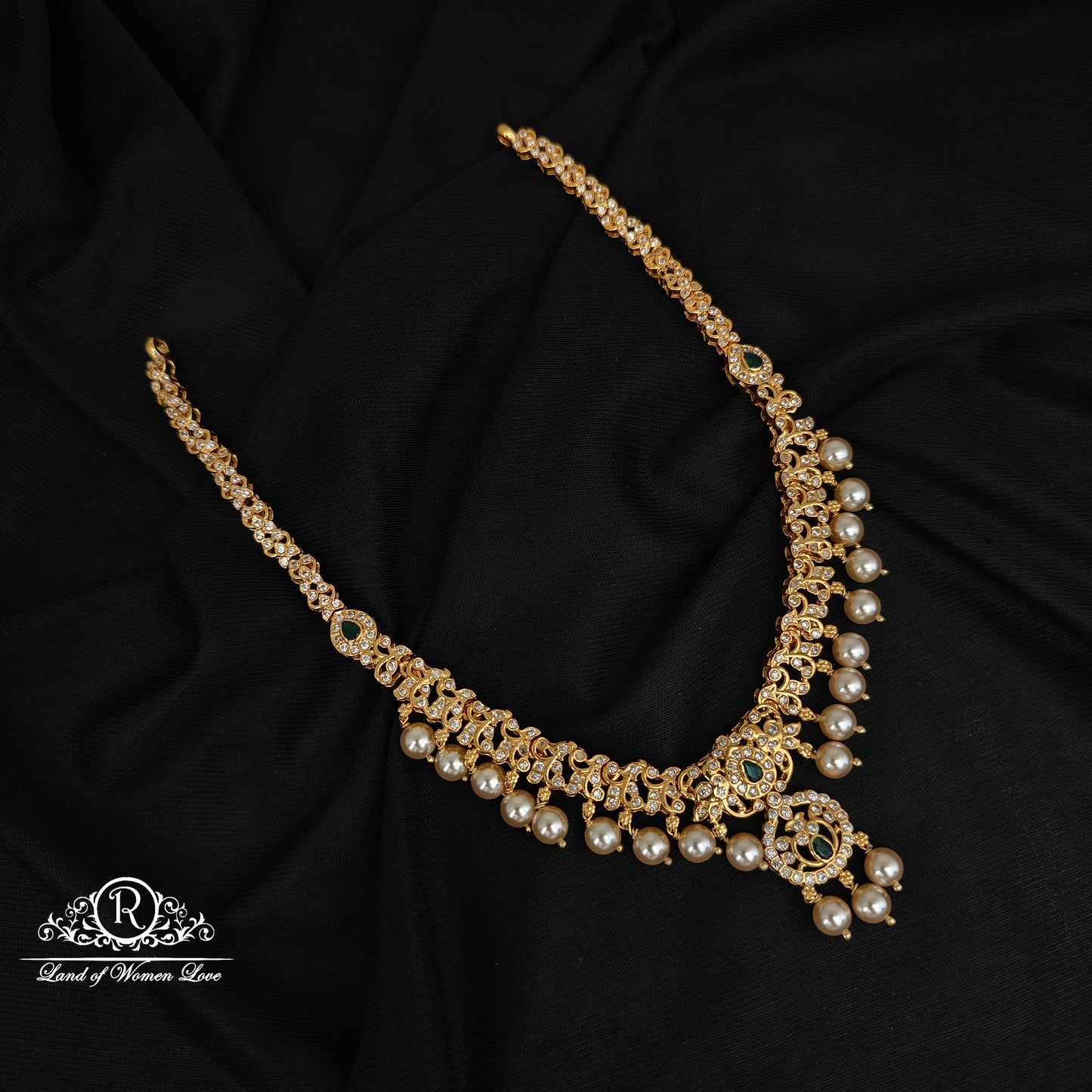 92.5-SILVER-CZ STONE NECKLACE-RCM1556